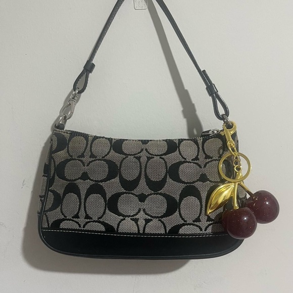 Coach Black and Grey y2k Demi Pochette Canvas Leather No. 6094 - Picture 1 of 5